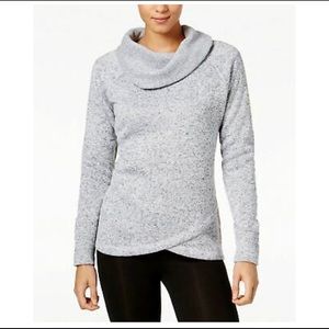 Ideology tulip hem cowl neck sweater